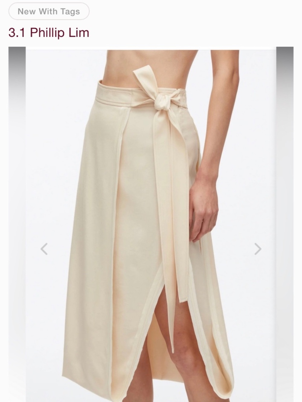 NWT Phillip Lim Endless Loop Skirt in Champagne